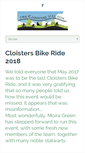 Mobile Screenshot of cloistersbikeride.org